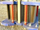 UNUSED- Alfa Laval Gasketed Plate Heat Exchanger, model M15-BFG, 727.4 square feet, 316 stainless steel. Max flow rate 2000 gallons per minute. 109 approximately 24