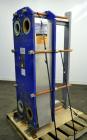 Used Alfa Laval Thermal Plate Exchanger, 743.6 Square Feet, Model M15-BFML. (114) 0.40 mm Thick 304 stainless steel plates. Designed 150 psi at -20 to 190 degrees F. (2) 6