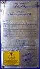 Used Alfa Laval Thermal Plate Exchanger, 743.6 Square Feet, Model M15-BFML. (114) 0.40 mm Thick 304 stainless steel plates. Designed 150 psi at -20 to 190 degrees F. (2) 6