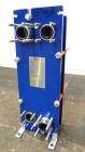 Unused- Alfa Laval Plate Exchanger, 61.35 Square Feet (5.7 Square Meters), Model M6-FG. (40) 316 Stainless steel plates. Designed 10 bar (145 psi) at 60 degrees C (140 F). (2) Inlets, (2) outlets. Mo...