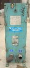 Used Alfa Laval Plate Heat Exchanger, model M6-MDFG, 316 stainless steel, 48 square feet. Maximum flow rate 3.52 gallons per minute. (32) Approximate 12