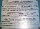 Used Alfa Laval Plate Heat Exchanger, model M6-MDFG, 316 stainless steel, 48 square feet. Maximum flow rate 3.52 gallons per minute. (32) Approximate 12