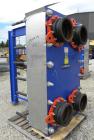 Used Alfa Laval Vicarb Plate Exchanger, 769.6 Square Feet, Model V110-SST-100. Duty 6577 KBTU/H. (67) Approximately 36’’ wide x 60’’ tall 316 stainless steel plates. Designed 150 psi at 20 to 150 deg...