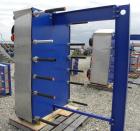 Used Alfa Laval Vicarb Plate Exchanger, 769.6 Square Feet, Model V110-SST-100. Duty 6577 KBTU/H. (67) Approximately 36’’ wide x 60’’ tall 316 stainless steel plates. Designed 150 psi at 20 to 150 deg...