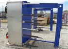 Used Alfa Laval Vicarb Plate Exchanger, 1610.3 Square Feet, Model V110-SST-200. Duty 12780 KBTU/H. (139) Approximately 36’’ wide x 60’’ tall 316 stainless steel plates. Designed 150 psi at 20 to 150 ...