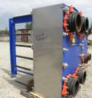 Used Alfa Laval Vicarb Plate Exchanger, 1610.3 Square Feet, Model V110-SST-200. Duty 12780 KBTU/H. (139) Approximately 36’’ wide x 60’’ tall 316 stainless steel plates. Designed 150 psi at 20 to 150 ...
