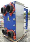 Used Alfa Laval Vicarb Plate Exchanger, 1610.3 Square Feet, Model V110-SST-200. Duty 12780 KBTU/H. (139) Approximately 36’’ wide x 60’’ tall 316 stainless steel plates. Designed 150 psi at 20 to 150 ...