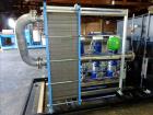 Used Custom Heating-Cooling System Skid, Consisting of: (1) Funke plate heat exchanger, model FP 50-163-1-NH-0-10.0 bar. Approximate 850 square feet, rated 10 bar (145 psi) at 60 degrees C. (140 F). ...