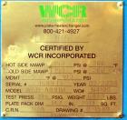 Used WCR Incorporated Plate Type Heat Exchanger, Model WCR-A891M, 741.1 Square