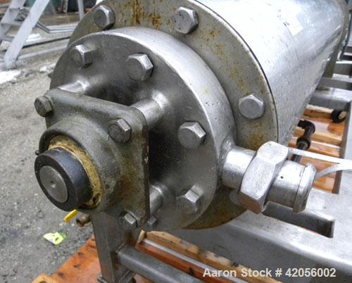 Used Chemetron Votator Scraped Surface Heat Exchanger, 6 square feet, 304 stainless steel. (1) Approximately 6" diameter x 48" long horizontal chamber, plastic type scrapers, jacketed. 1-3/4" inlet a...