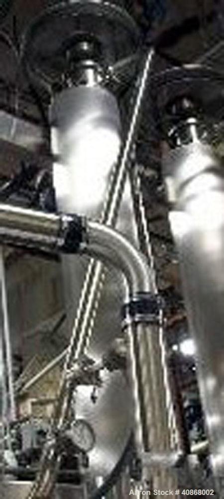 Used Alfa Laval Contherm, Model 6x9, 9 square feet surface area.  6' diameter x 9' long.  Stainless steel. Product chamber MAWP: 300 psi @ 600 degrees F. Jacket MAWP: 250 psi @ 600 degrees F. Vertica...
