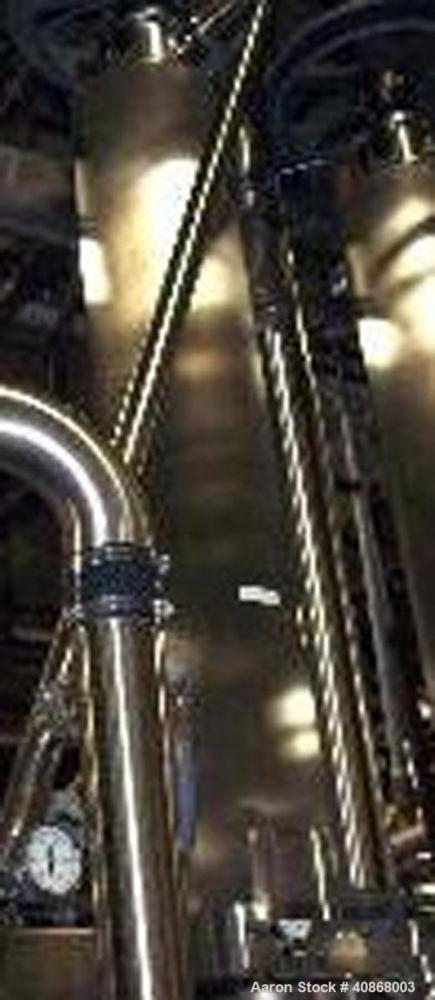Used Alfa Laval Contherm, Model 6x9, 9 square feet surface area.  6' diameter x 9' long.  Stainless steel. Product chamber MAWP: 300 psi @ 600 degrees F. Jacket MAWP: 250 psi @ 600 degrees F. Vertica...