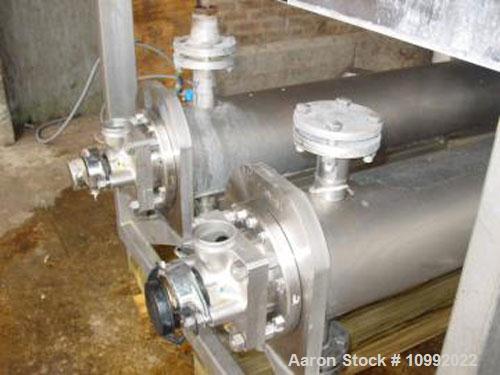 Used-(3) 6" x 72" APV Scrape Surface Heat Exchangers, model 3HRT 672 (1 ammonia, 1 chilled water, 1 steam). 150 psi units wi...