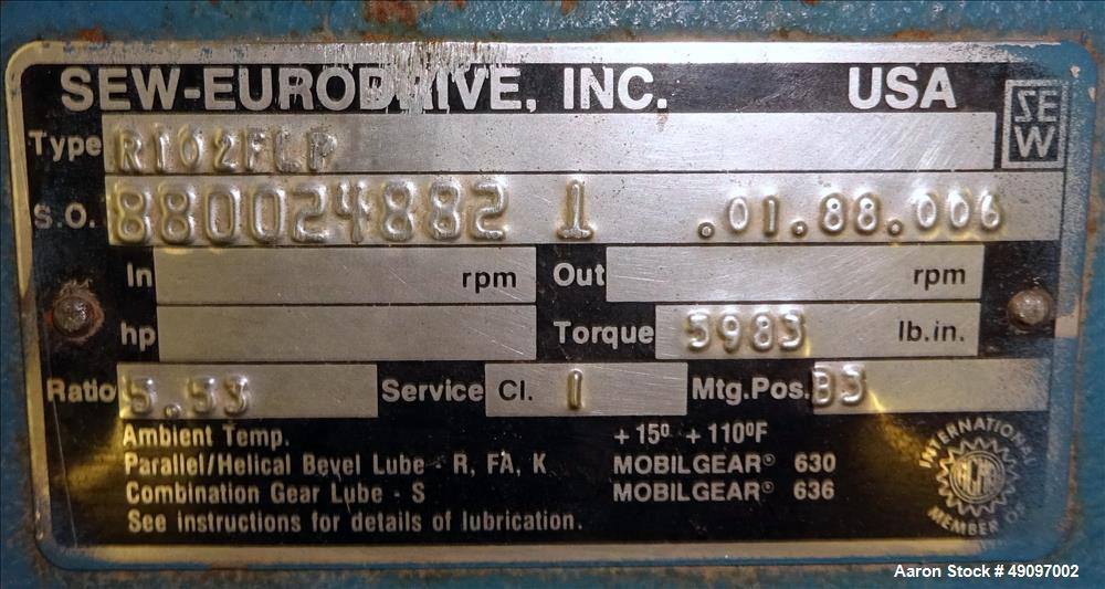 Used APV Crepaco Scrape Surface Heat Exchanger, Model HRT/HD/HEXHD 672