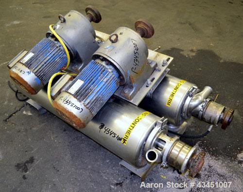 Used Stainless Steel Alfa Laval Contherm Scraped Surface Heat Exchanger