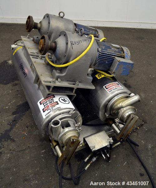 Used Stainless Steel Alfa Laval Contherm Scraped Surface Heat Exchanger