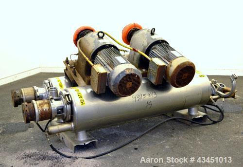 Used Stainless Steel Alfa Laval Contherm Scraped Surface Heat Exchanger, 6 sq f