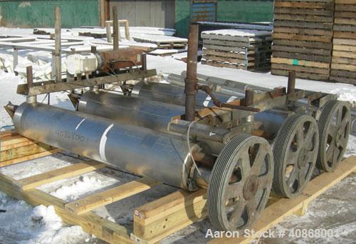 Used Alfa Laval Contherm Vertical Scraped Surface Heat Exchanger System, 27 total square feet, 316 stainless steel. Consisting of: (3) Alfa Laval scraped surface heat exchangers, model 6X9. 9 square ...