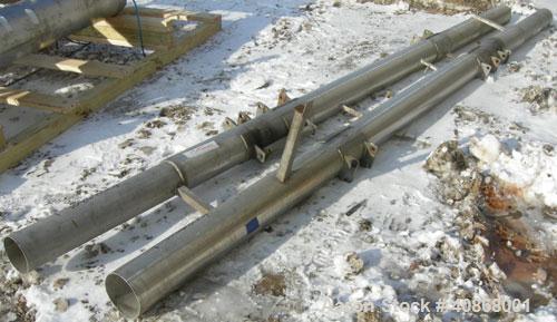 Used Alfa Laval Contherm Vertical Scraped Surface Heat Exchanger System, 27 total square feet, 316 stainless steel. Consisting of: (3) Alfa Laval scraped surface heat exchangers, model 6X9. 9 square ...