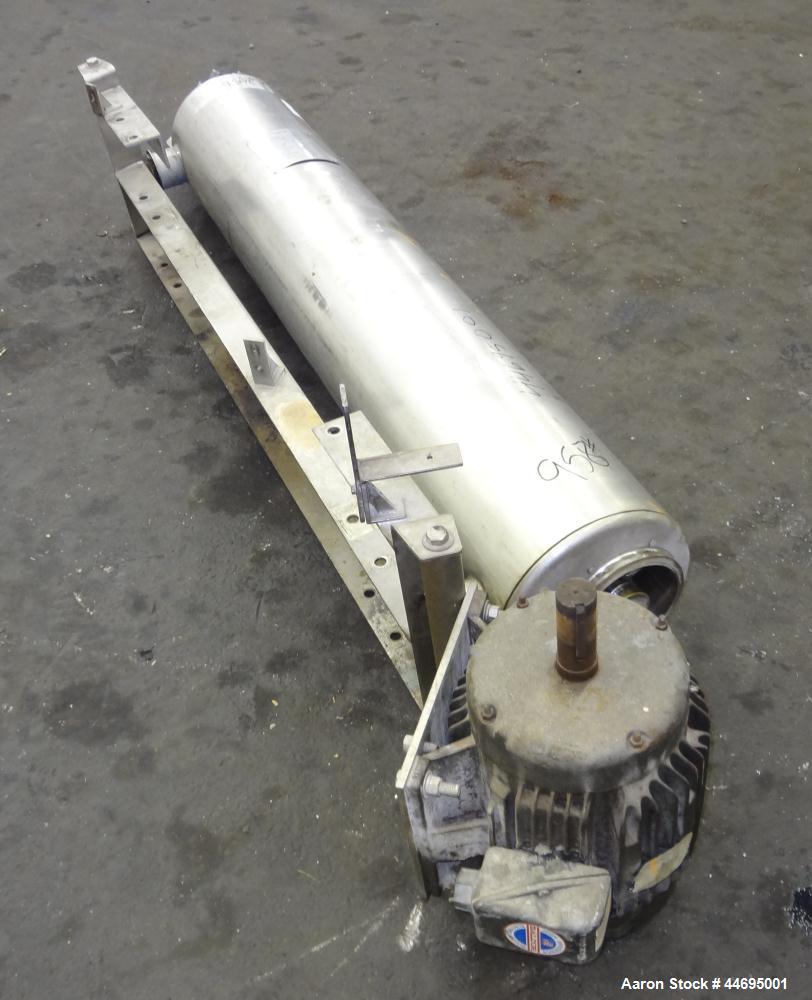 Used Stainless Steel Alfa Laval Contherm Scraped Surface Heat Exchanger, Model 6X9