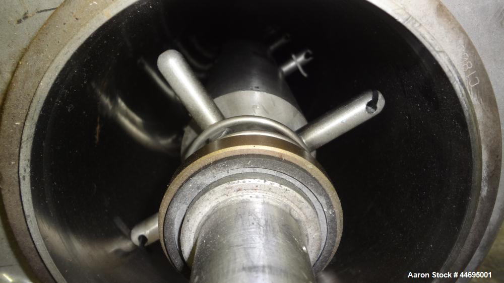 Used Stainless Steel Alfa Laval Contherm Scraped Surface Heat Exchanger, Model 6X9