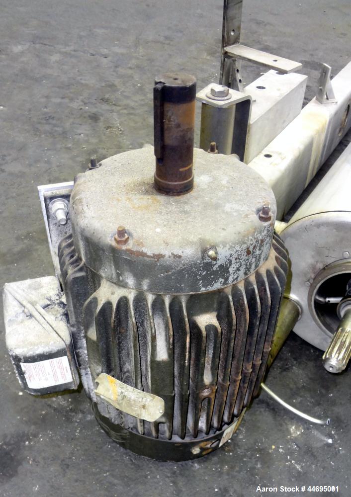 Used Stainless Steel Alfa Laval Contherm Scraped Surface Heat Exchanger, Model 6X9