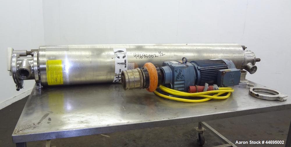 Used Stainless Steel Alfa Laval Contherm Scraped Surface Heat Exchanger, Model 