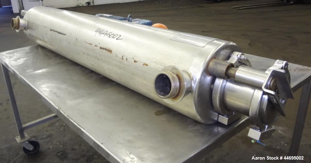 Used Stainless Steel Alfa Laval Contherm Scraped Surface Heat Exchanger, Model 