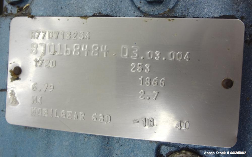Used Stainless Steel Alfa Laval Contherm Scraped Surface Heat Exchanger, Model 