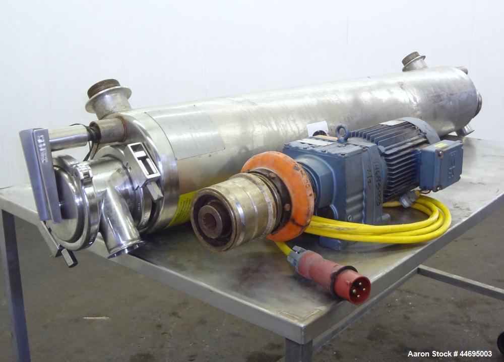 Used Stainless Steel Alfa Laval Contherm Scraped Surface Heat Exchanger, Model 