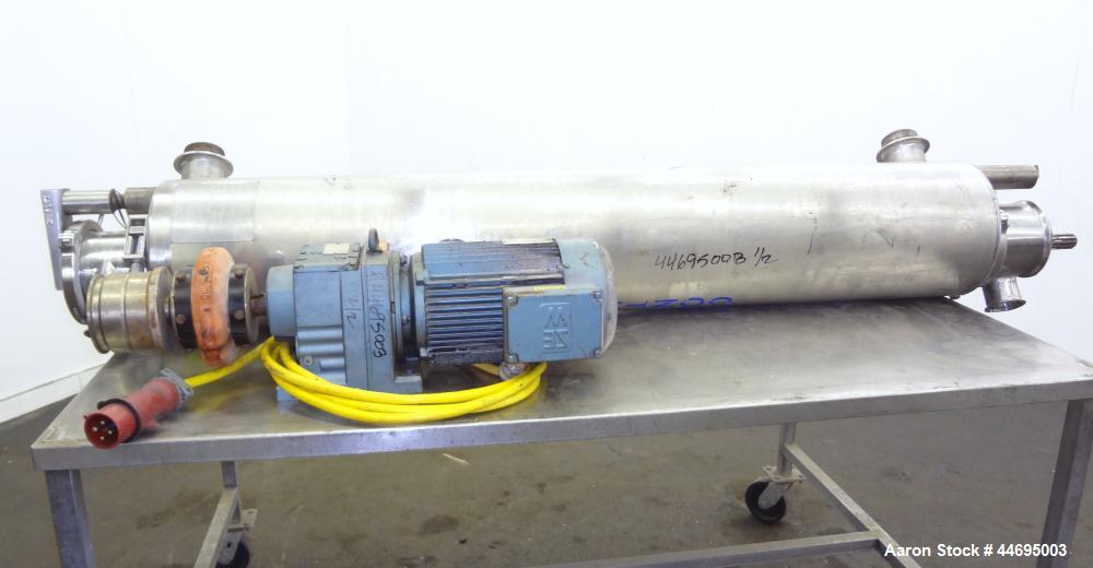 Used Stainless Steel Alfa Laval Contherm Scraped Surface Heat Exchanger, Model 