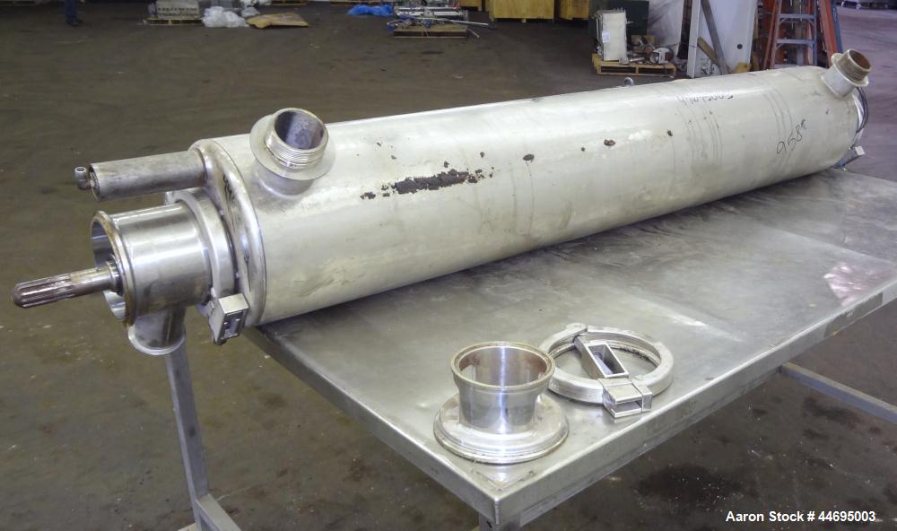 Used Stainless Steel Alfa Laval Contherm Scraped Surface Heat Exchanger, Model 