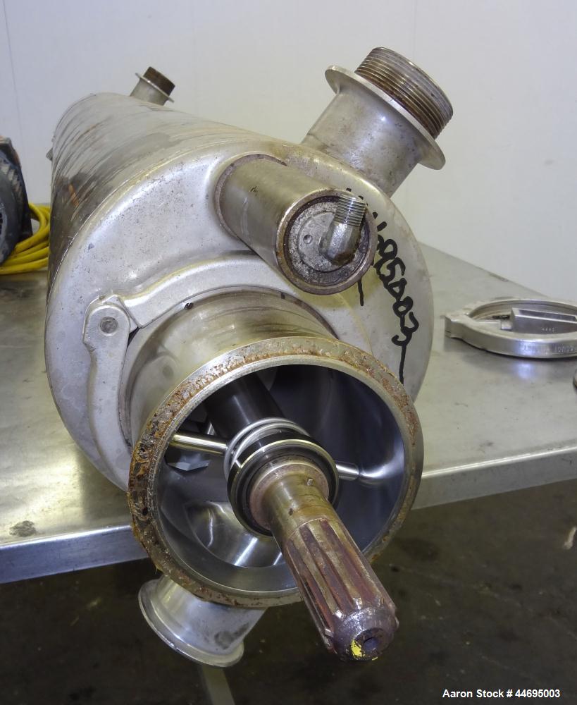 Used Stainless Steel Alfa Laval Contherm Scraped Surface Heat Exchanger, Model 