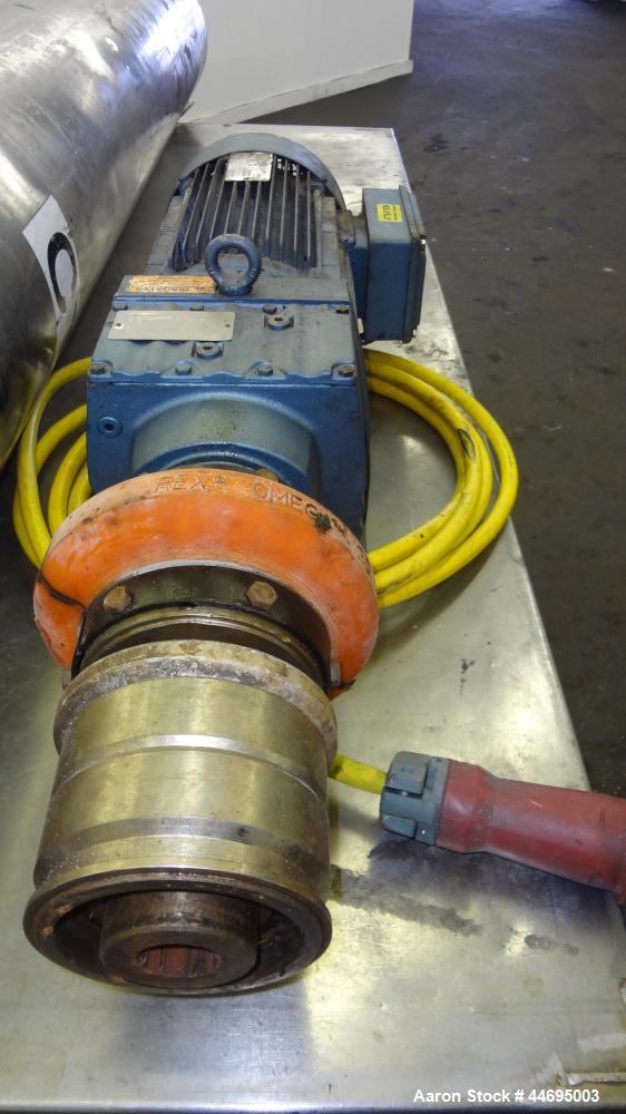 Used Stainless Steel Alfa Laval Contherm Scraped Surface Heat Exchanger, Model 