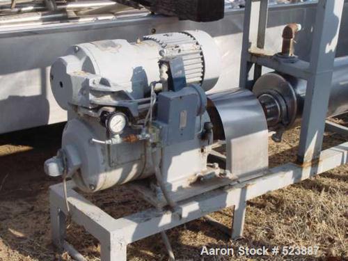 USED: Chemetron Process Equipment Votator scraped surface heat exchanger. Top cylinder is 6" diameter x 10' long; the bottom cylinder is 13" x 72" long, model L-SAN-L00.