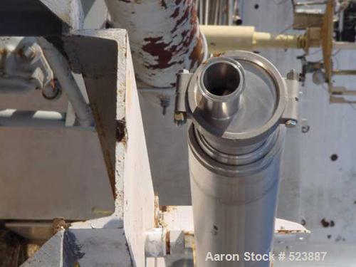 USED: Chemetron Process Equipment Votator scraped surface heat exchanger. Top cylinder is 6" diameter x 10' long; the bottom cylinder is 13" x 72" long, model L-SAN-L00.