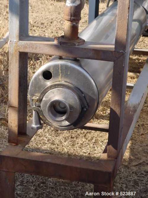 USED: Chemetron Process Equipment Votator scraped surface heat exchanger. Top cylinder is 6" diameter x 10' long; the bottom cylinder is 13" x 72" long, model L-SAN-L00.