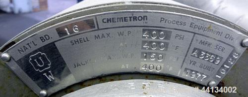 Used Stainless Steel Chemetron Votator Scraped Surface Heat Exchange