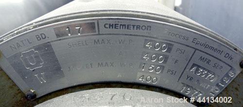 Used Stainless Steel Chemetron Votator Scraped Surface Heat Exchange