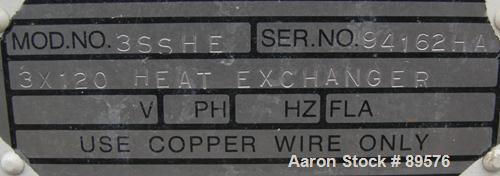 Used: Stainless Steel Cherry Burrell Votator scraped surface heat exchanger. .7