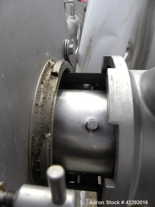 Used Cherry Burrell Thermutator Scraped Surface Heat Exchanger, Model 672L, 316 stainless steel. Approximately 18 square feet ( 9 square feet per tube). (2) 6" Diameter x 72" long jacketed horizontal...
