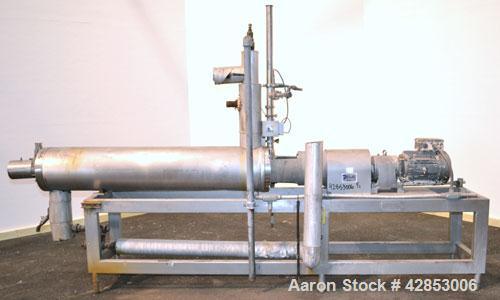 Used Waukesha Cherry Burrell Votator Scraped Surface Heat Exchanger, 9 Square Feet, Model 6SSHE, 316 stainless steel. (1) 6" Diameter x 72" long jacketed horizontal chamber with stainless steel blade...