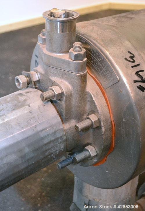 Used Waukesha Cherry Burrell Votator Scraped Surface Heat Exchanger, 9 Square Feet, Model 6SSHE, 316 stainless steel. (1) 6" Diameter x 72" long jacketed horizontal chamber with stainless steel blade...