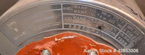 Used Waukesha Cherry Burrell Votator Scraped Surface Heat Exchanger, 9 Square Feet, Model 6SSHE, 316 stainless steel. (1) 6" Diameter x 72" long jacketed horizontal chamber with stainless steel blade...
