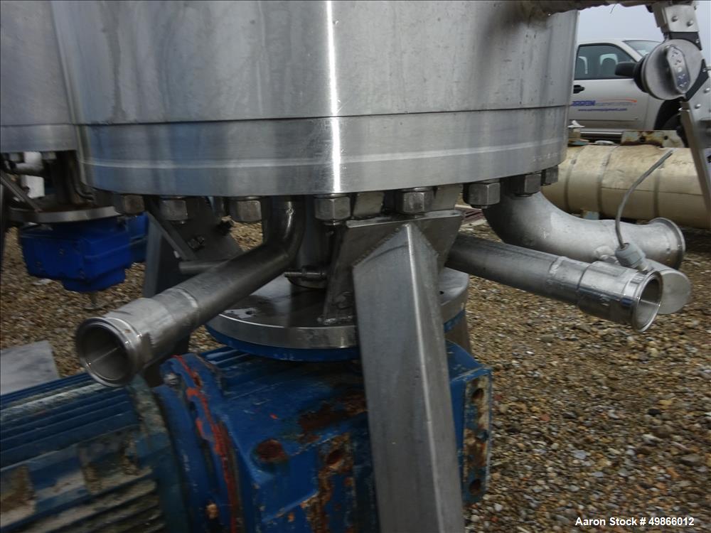 Used Terlet Terlotherm Scraped Surface Heat Exchanger, Stainless Steel. Approximate 29" diameter x 54" straight side. Openings top: 3", bottom: 2". Serial # 0311040-001-001. Built 2003.