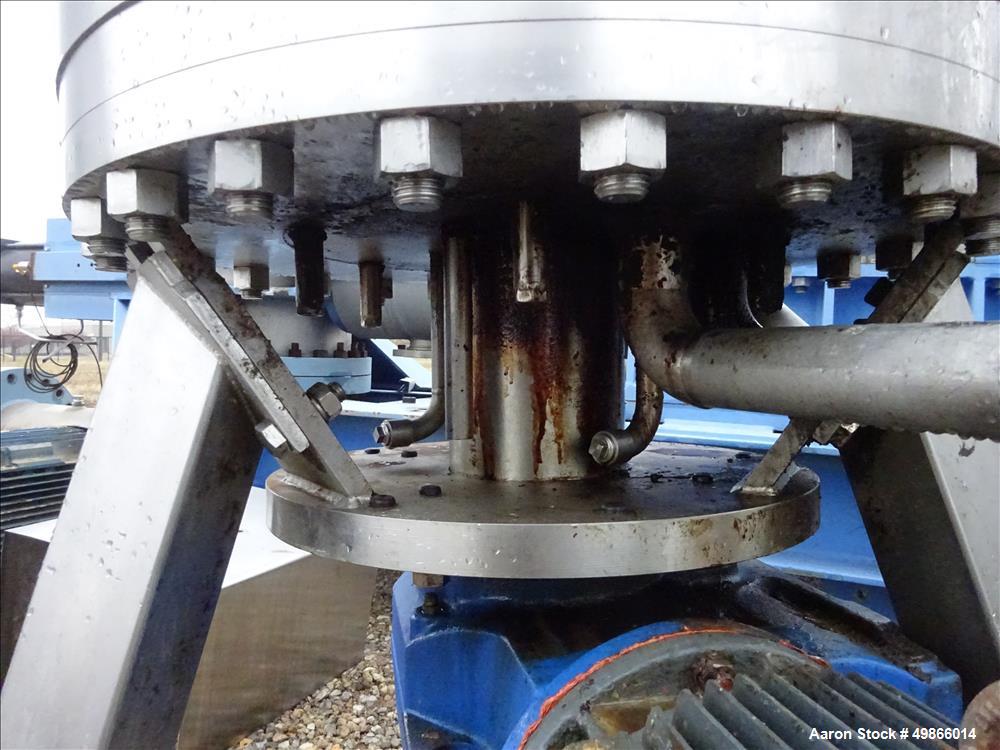 Used Terlet Terlotherm Scraped Surface Heat Exchanger, Stainless Steel. Approximate 29" diameter x 54" straight side. Openings top: 3", bottom: 2". Serial # 0910571-001-001. Built 2009.