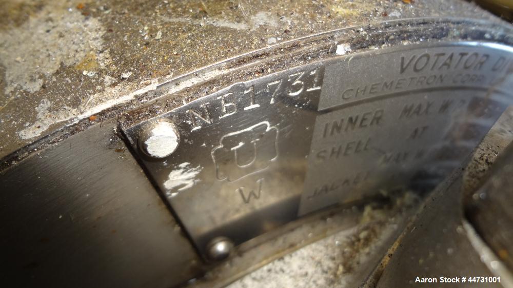 Used Nickel Votator Triple Tube Scraped Surface Heat Exchanger System