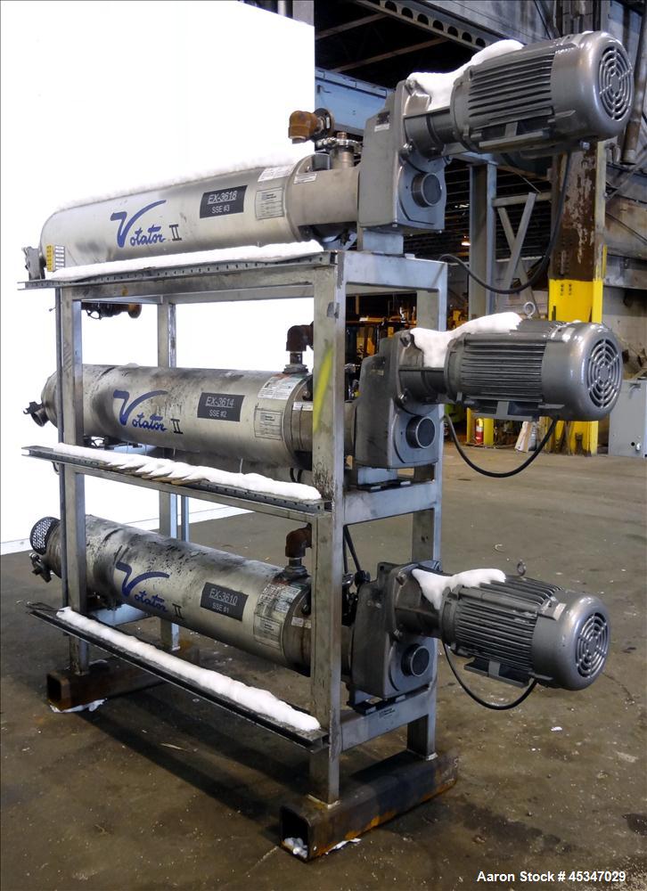 Used Stainless Steel Votator / SPX Votator II, 6" x 72" Scraped Surface Exchang