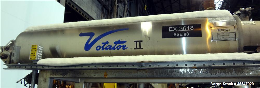 Used Stainless Steel Votator / SPX Votator II, 6" x 72" Scraped Surface Exchang