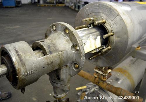 Used Cherry Burrell Votator Scraped Surface Heat Exchanger, 9 Square Feet, 304 Stainless Steel. (1) 6” Diameter x 72” long jacketed horizontal chamber with plastic wipers, and cored shaft. Internal r...